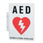Product Image AED Wall Sign, 9inch H x 6.1inch D, Red