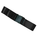 Product Image Straps, Nylon, Plastic Side Release Buckle, 2 Piece w/Metal Non-Swivel Speed Clip, Black, 7 feet