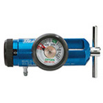 Product Image Meret Mini Regulator, CGA 870, Brass/Aluminum, Click Style, 0-15 LPM, 50 PSI, EMS Blue