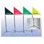 Product Image Treatment Area Indentification Flag Kit, 4 Flags w/ Fold Up Poles, Durable Carry Bag