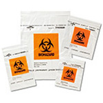 Product Image Zip-Style Biohazard Specimen Bags, 6in x 9in