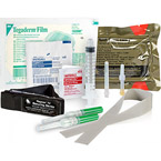Product Image Saline Lock Kit, includes NAR Raptor IV Securing Device, Needles/Catheter, 10cc Syringe, Alcohol Pads