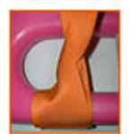 Product Image Straps, Polypropylene, Metal Push Button Buckle, 2 Piece w/Loop Ends, Orange, 5 feet
