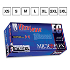 Product Image Microflex UltraSense EC Gloves, Nitrile, Textured Fingers, PF, Extended Cuff, 11.4in, Blue, 3XL