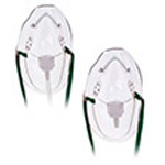 Product Image Mask, Elongated, Medium Concentration, w/7 foot O2Tubing, Adj Nose Clip, Pediatric