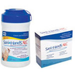 Product Image Sani-Hands ALC Antimicrobial Alcohol wipes, 65% ethyl alcohol, Fragrance and Dye Free, Packets