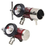 Product Image LSP Brass Regulator, CGA 870, 0-25 LPM, w/Gauge, Yoke Pin, Hose Barb Outlet