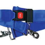 Product Image Straps, Nylon, Metal Push Button Buckle, 2 Piece w/Swivel Speed Clip, Blue, 5 feet