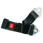 Product Image Straps, Nylon, Metal Push Button Buckle, 2 Piece w/Non-Swivel Speed Clip, Blue, 5 feet