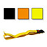 Product Image Straps, Vinyl Antibacterial, Metal Push Button Buckle, 2 Piece w/Loop Ends, Yellow, 5 feet