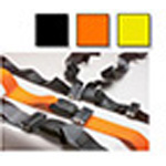 Product Image Straps, Vinyl, Metal Push Button Buckle, 2 Piece w/Metal Swivel Speed Clip, Yellow, 5 feet