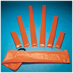 Product Image Splint Set, Padded Board, 2 each of 15inch, 36inch and 54inch, Orange Vinyl Cover