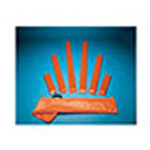Product Image Splint, Padded Board, 3inch x 15inch, Orange Vinyl Cover