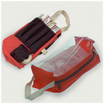 Product Image Thomas IV Pouch w/Clear Window, 11inch x 4inch x 4inch H, Orange Vinyl