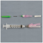 Product Image Syringe, Detachable Eclipse Needle, 25ga x 5/8inch, 3cc