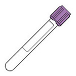 Product Image Vacutainer Blood Tube, Hemogard, Plastic, K2EDTA, Lavender, 16 x 100mm x 10.0ml