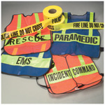 Product Image Specialty Vest, Orange with Lime Stripes, EMS Printed