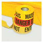 Product Image Barrier Tape, Reads: Hazardous Materials Do Not Enter, Polyethylene, 3inch x 1000 Foot, 2 mL