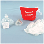 Product Image Res-Cue CPR Barrier Mask, w/One-Way Filter, Gloves, Wipes, Red Hard Case