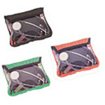 Product Image Medium Organizer Pocket, 8inch L x 1 1/2inch W x 6inch D, Clear Front, Velcro Opening, Orange