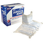 Product Image Face Mask, Full Size, Surgical Mask with Tie On, 3 ply, Blue