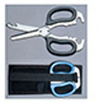 Product Image Multi-Purpose Rescue Shears with Holster, Stainless Steel, 8 3/4inch x 3 3/4inch 1/2inch, Blue