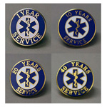 Product Image EMS Uniform Service Pin, 6 Years Of EMS Service, 3/4inch D, Round, Colors May Vary