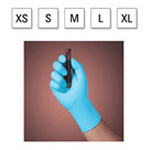 Product Image Blue Nitrile Exam Gloves, Powder Free, Single Use, Cuff, Non-Sterile, 9 1/2inch, XSM