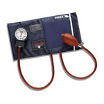Product Image Precision Aneroid Sphygmomanometer with Cuff and Bladder, Blue, Adult