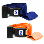 Product Image Straps, Polyester Vinyl, Metal Push Button Buckle, Loop-Lok Ends, 7 foot, 2 Piece, Blue