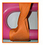 Product Image Straps, Polyester Vinyl, Plastic Side Release Buckle, Loop-Lok Ends, 7 foot, 2 Piece, Orange