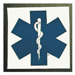 Product Image Star Of Life Square Decals, 2inch x 2inch