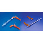 Product Image Needle-Pro Syringe and Needle, w/Needle Protection Device, Black, 3ml Syringe, 22ga x 1 1/2inch
