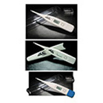 Product Image Adtemp II Digital Thermometer, Rectal, Red Tip, incl 5 Sheaths, Clear Plastic Case