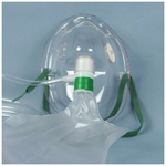 Product Image AirLife Oxygen Mask, Non-Rebreather, Under the Chin, Safety Vent, 7 foot Tubing, Adult