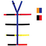 Product Image Y Body Strap System, Nylon, w/Case, Blue and Orange