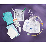 Product Image Foley Tray, w/5cc Anti-reflux Device, 10cc Syringe w/Sterile Water, Drain Bag, 18 Fr