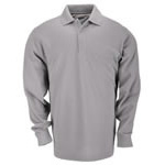 Product Image 5.11 Men Professional Polo Shirt, Pique Knit, Long Sleeve, Heather Grey, 2XL