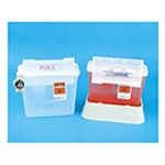 Product Image In-Room Sharps Container, with Counter Balanced Lid, Clear, 5 Quart