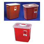 Product Image Multi-Purpose Sharps Containers, with Rotor Opening Lid, Red, 2 Quart