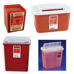 Product Image Sharps-A-Gator Sharps Container w/Sliding Lid, Red, 4 Quart