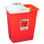 Product Image Large Volume Sharps Container, with Hinged Lid, 8gal