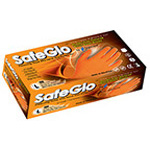 Product Image SafeGlo Gloves, Nitrile, Powder Free, Orange, SM