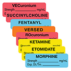 Product Image Morphine Drug Label, Lt Blue 1 1/2inch x 1/2inch, 610/Roll