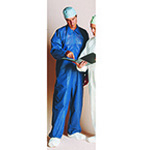 Product Image Medichoice Coveralls, Knit Cuffs, Open Collar and Legs, Zip Front, Blue, LG