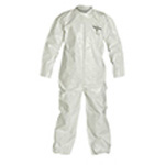 Product Image Tychem SL Coverall, White, Taped Seam, Hood and Socks, Elastic Wrists, MED