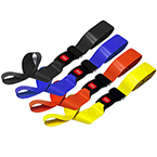 Product Image Straps, Vinyl Antibacterial, Metal Push Button Buckle, 2 Piece w/Loop Ends, Orange, 7 feet