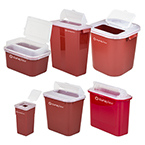 Product Image Curaplex Sharps Container, Flip, 3.5in L x 3.5in W x 7in H, 1 Quart