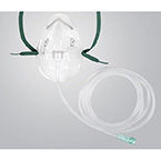 Product Image Oxygen Mask, AirLife, Adult, Medium Concentration, Under-the-Chin, Vinyl, 7 ft Tubing