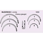 Product Image Surgical Meedle, McGowan, 1/2 Circle, Heavy Gauge, Taper Point, Size 6, Sterile, Disposable